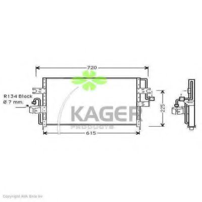 94-5081 KAGER Condenser, air conditioning
