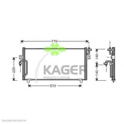 94-5083 KAGER Condenser, air conditioning