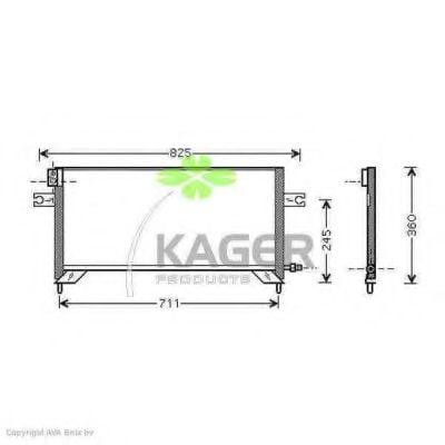 94-5090 KAGER Condenser, air conditioning