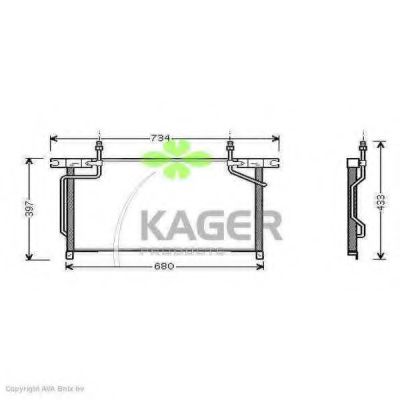 94-5092 KAGER Condenser, air conditioning