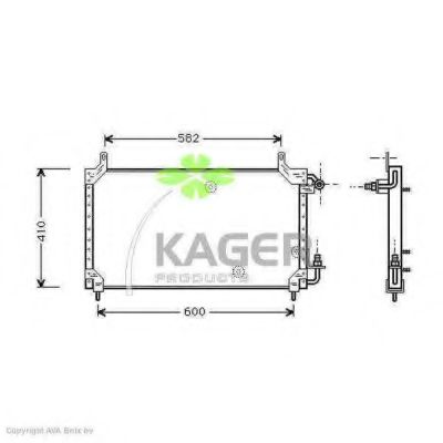 94-5096 KAGER Condenser, air conditioning