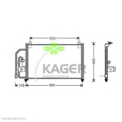 94-5098 KAGER Condenser, air conditioning