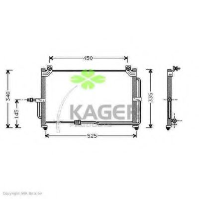 94-5100 KAGER Condenser, air conditioning