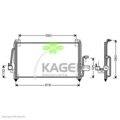 94-5101 KAGER Condenser, air conditioning