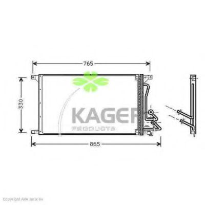94-5116 KAGER Condenser, air conditioning
