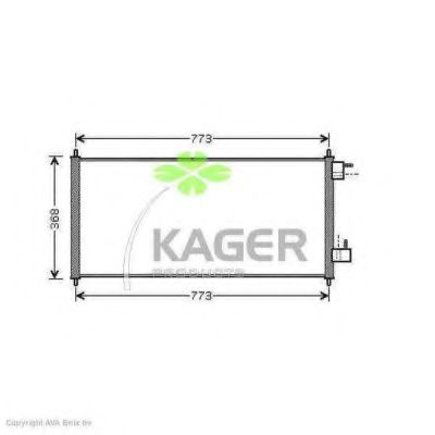 94-5119 KAGER Condenser, air conditioning