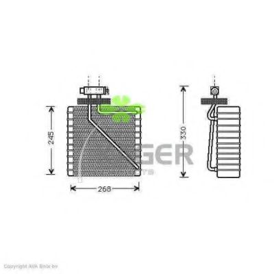 94-5128 KAGER Air Conditioning Evaporator, air conditioning