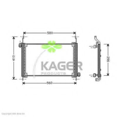 94-5130 KAGER Condenser, air conditioning