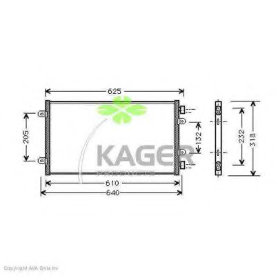 94-5145 KAGER Condenser, air conditioning