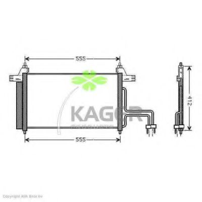 94-5154 KAGER Condenser, air conditioning