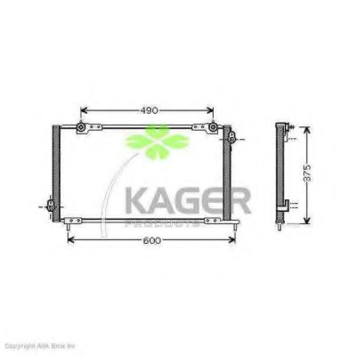 94-5166 KAGER Condenser, air conditioning