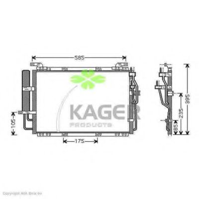 94-5180 KAGER Air Conditioning Compressor, air conditioning