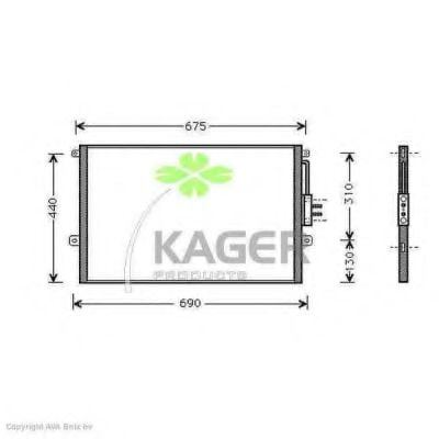 94-5184 KAGER Condenser, air conditioning