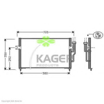 94-5230 KAGER Condenser, air conditioning