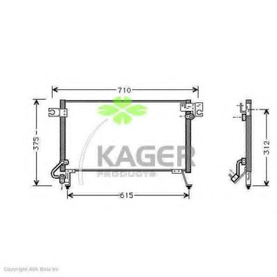 94-5233 KAGER Condenser, air conditioning