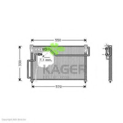 94-5236 KAGER Condenser, air conditioning