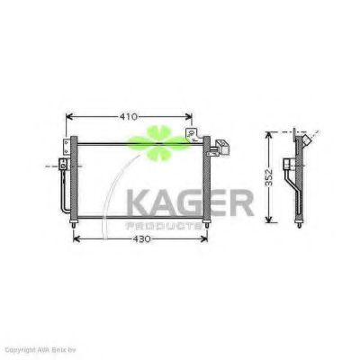 94-5246 KAGER Condenser, air conditioning