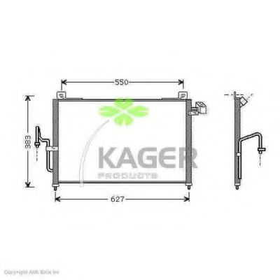 94-5249 KAGER Condenser, air conditioning