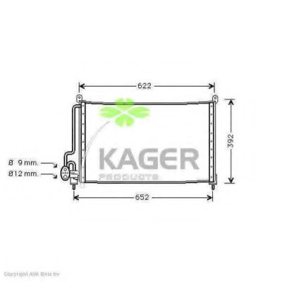 94-5256 KAGER Condenser, air conditioning
