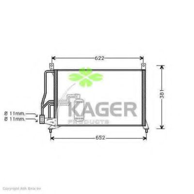 94-5257 KAGER Condenser, air conditioning