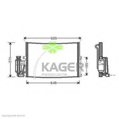 94-5258 KAGER Condenser, air conditioning