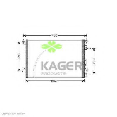 94-5268 KAGER Condenser, air conditioning