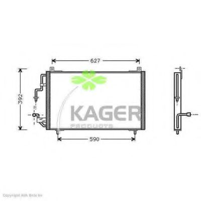 94-5289 KAGER Condenser, air conditioning