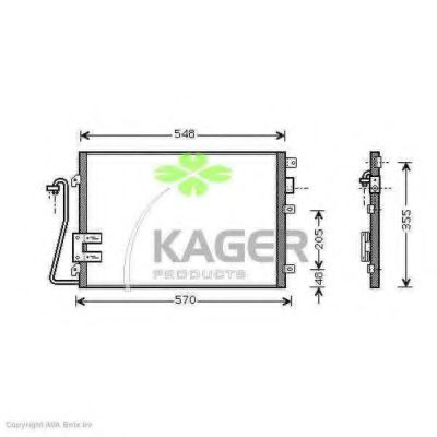 94-5323 KAGER Condenser, air conditioning
