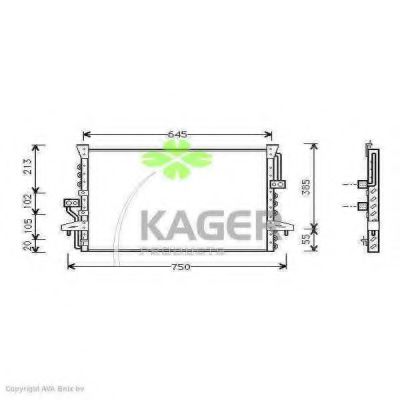 94-5348 KAGER Condenser, air conditioning