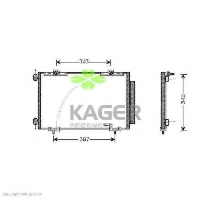 94-5351 KAGER Condenser, air conditioning