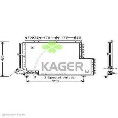 94-5379 KAGER Condenser, air conditioning