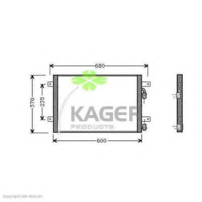 94-5396 KAGER Condenser, air conditioning