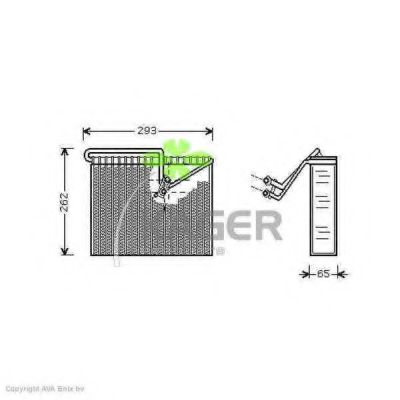 94-5643 KAGER Evaporator, air conditioning