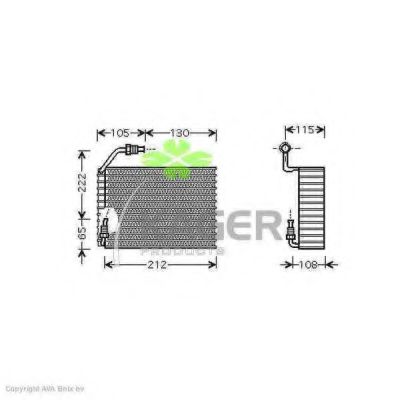 94-5694 KAGER Evaporator, air conditioning