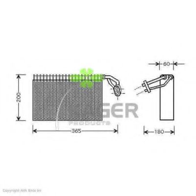 94-5739 KAGER Evaporator, air conditioning