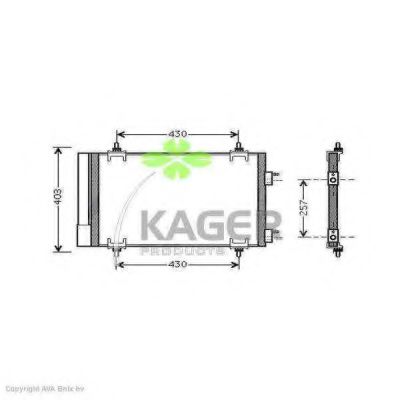 94-5790 KAGER Condenser, air conditioning