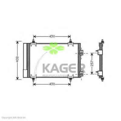 94-5791 KAGER Condenser, air conditioning