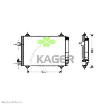94-5794 KAGER Condenser, air conditioning