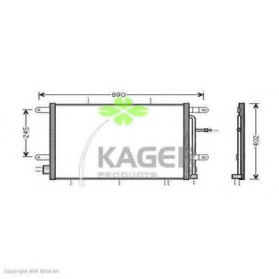 945818 KAGER Condenser, air conditioning