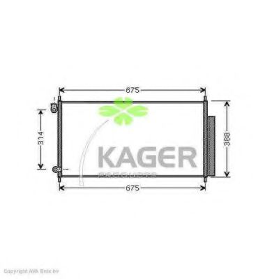 94-5825 KAGER Condenser, air conditioning