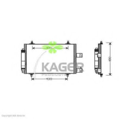 94-5888 KAGER Condenser, air conditioning