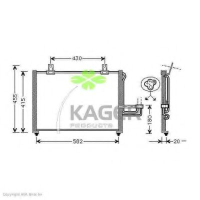 94-5892 KAGER Condenser, air conditioning