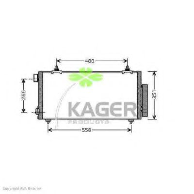 94-5894 KAGER Condenser, air conditioning