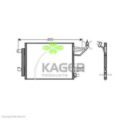 94-5926 KAGER Condenser, air conditioning