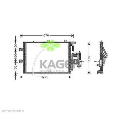 94-5938 KAGER Condenser, air conditioning