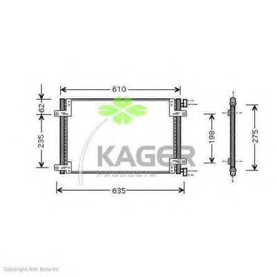 94-5953 KAGER Condenser, air conditioning