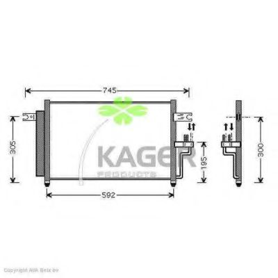 94-5968 KAGER Condenser, air conditioning