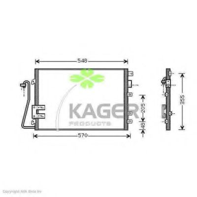 94-6052 KAGER Condenser, air conditioning