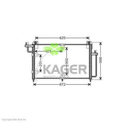94-6062 KAGER Condenser, air conditioning