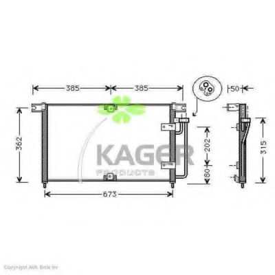 94-6064 KAGER Condenser, air conditioning
